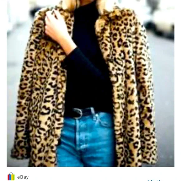 NWOT Zara Leopard Coat - Picture 4 of 4